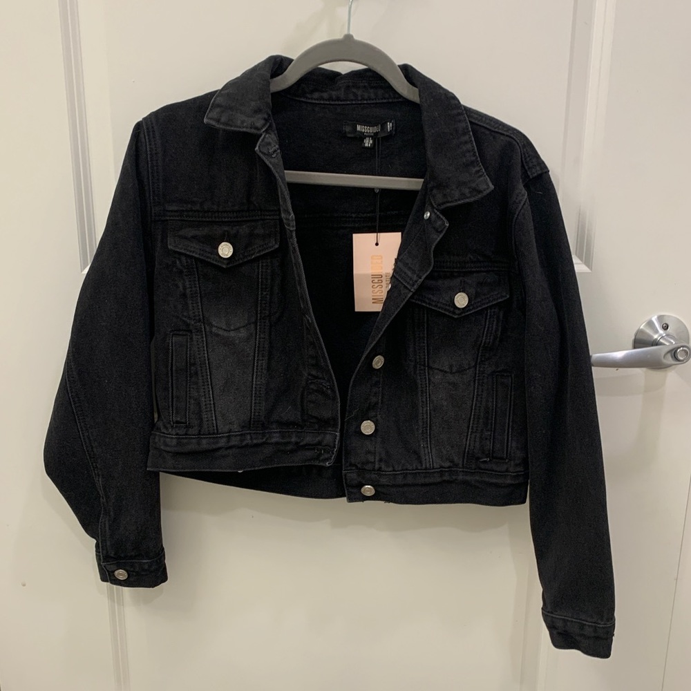 Black Missguided jean jacket